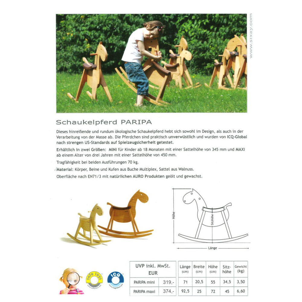 Sixay Schaukelpferd Paripa Mini