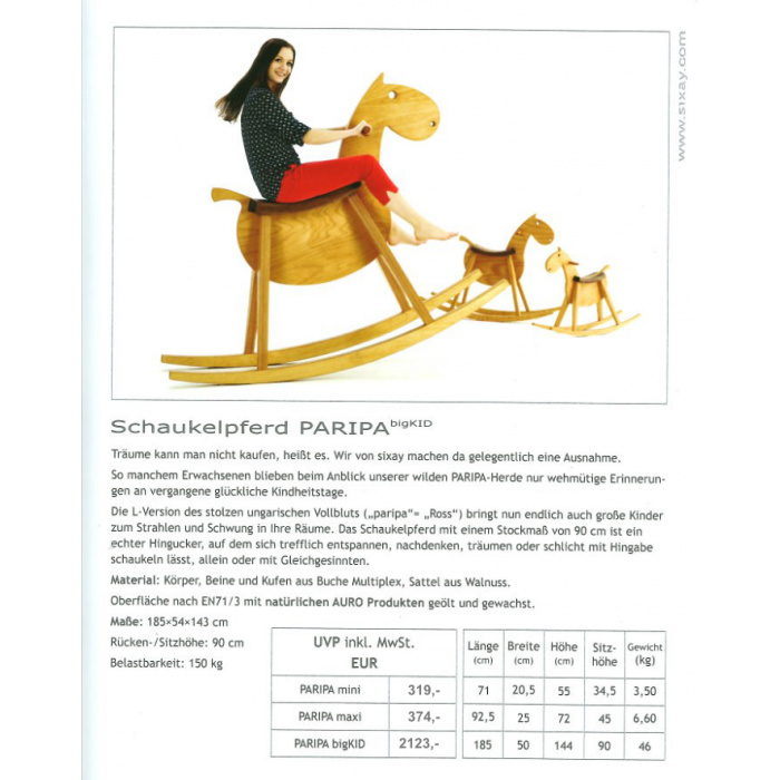 Sixay Schaukelpferd Paripa Mini